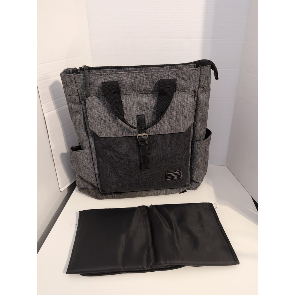 Eddie Bauer First Adventure Backpack Diaper Bag Multipocket Adjustable Straps